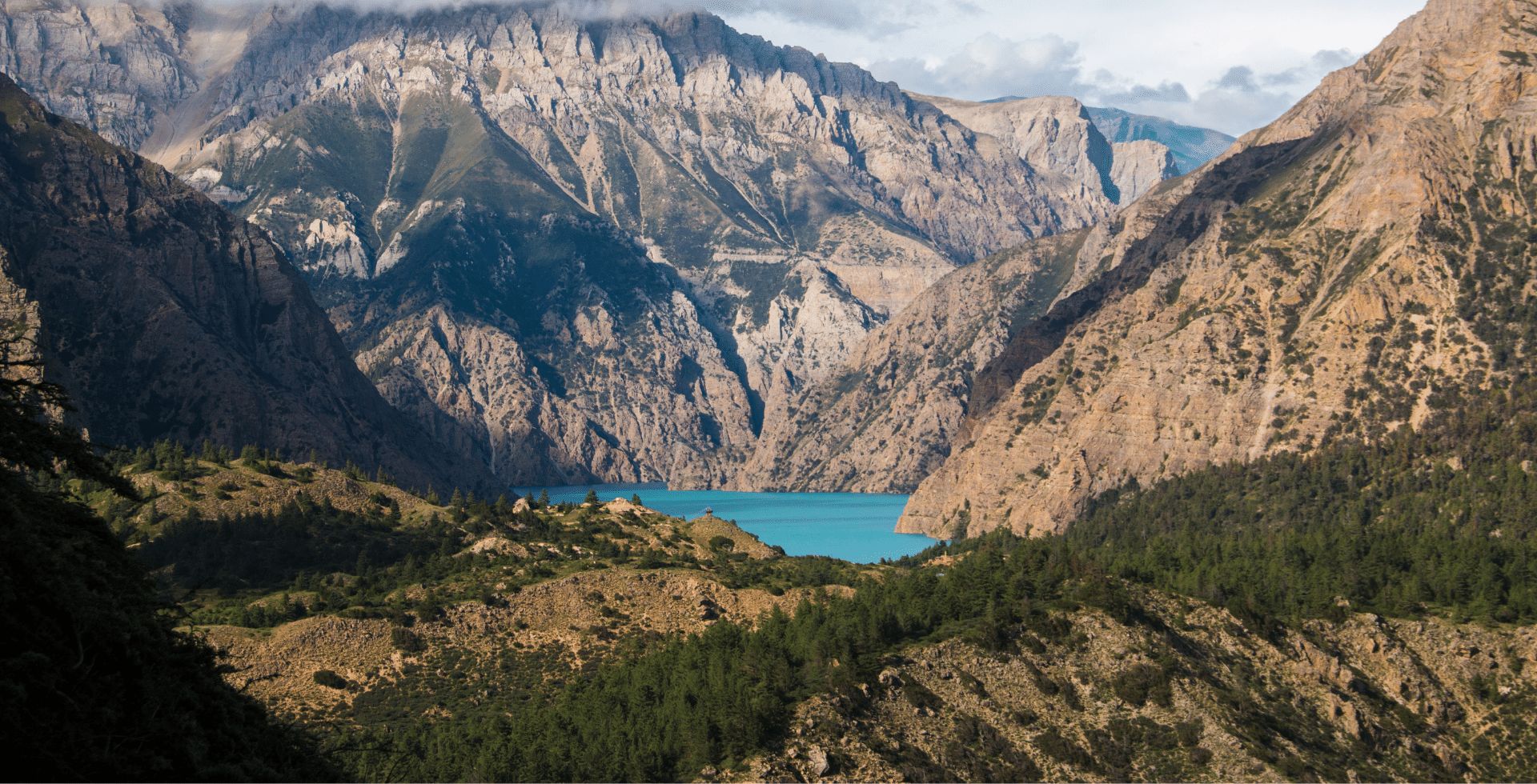 Large Landscape Lake Mountains