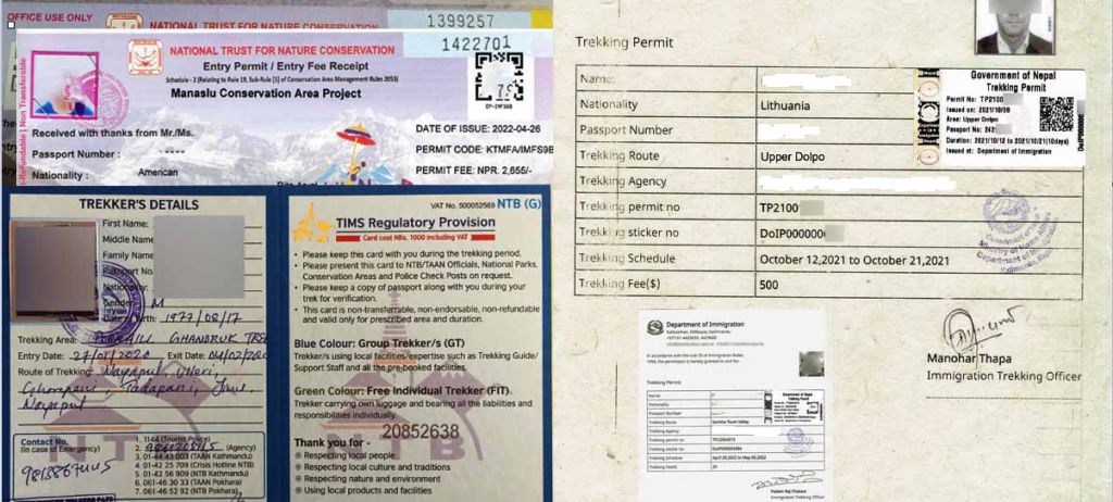 Upper Dolpo Trek Permit Document