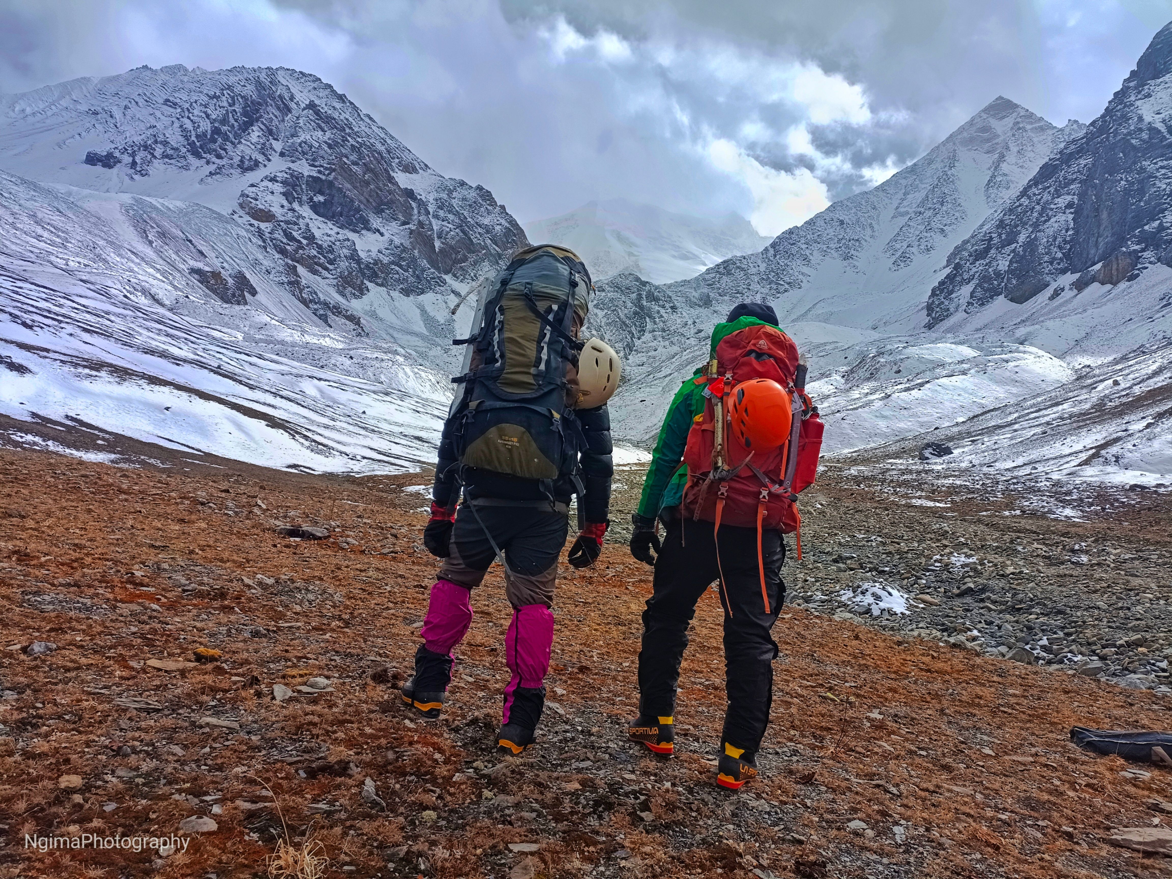 Scenic view of Norbulung with surrounding landscape