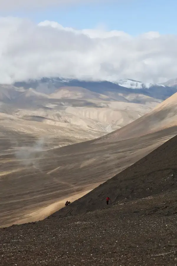 Scenic view of Sangda Pass Base with surrounding landscape